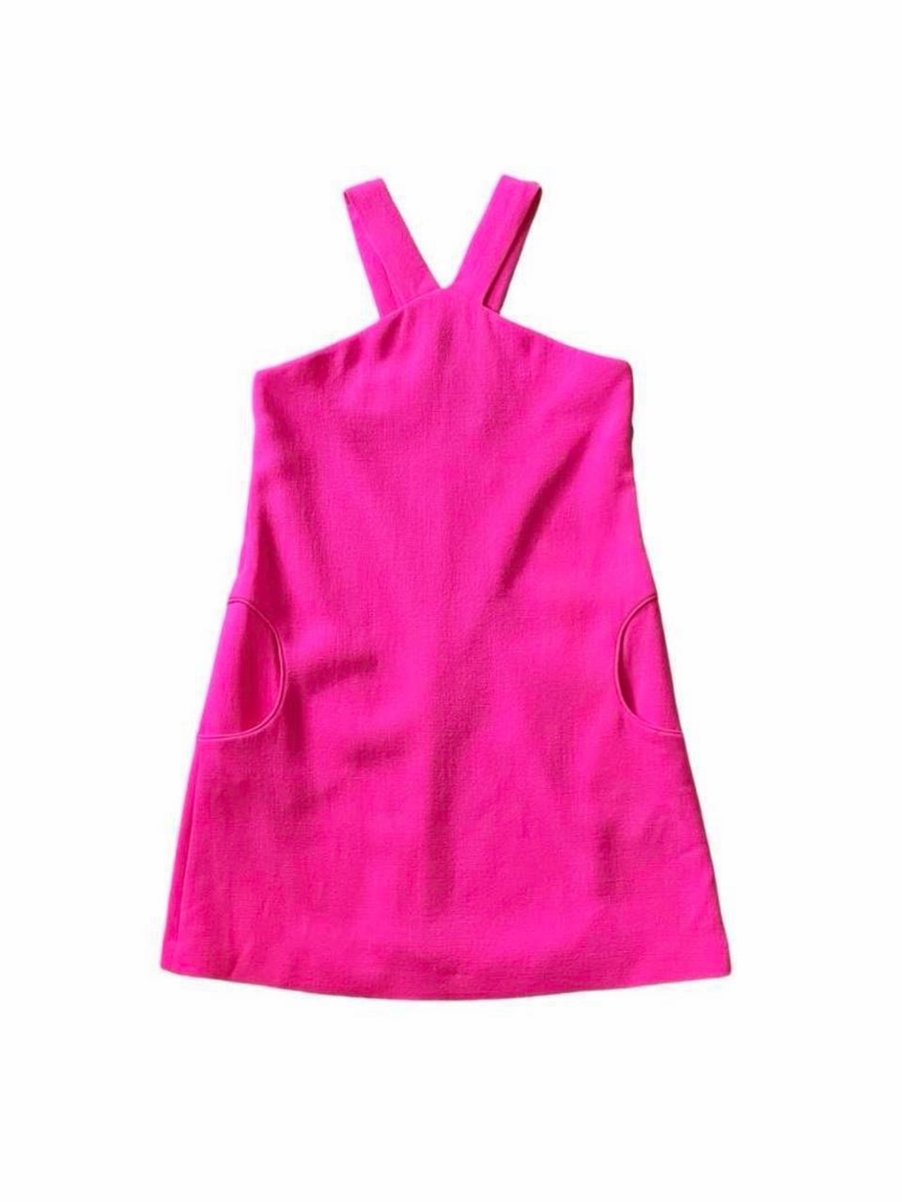 Lisa Perry Hot Pink Designer Halter Mini Dress 8